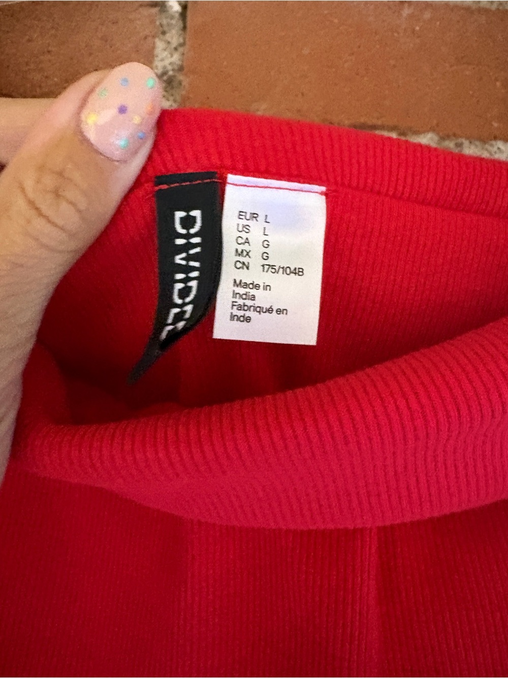 Divided Red Off-Shoulder Ribbed Crop Top - Picture 3 of 4